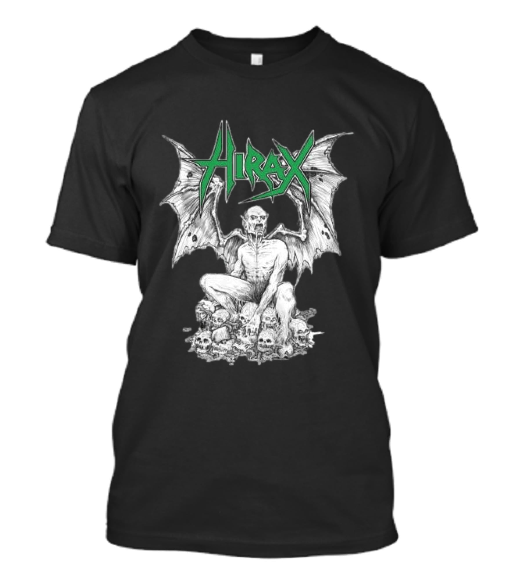 Nightshift Store Hirax 13Th Son Winged Skeleton On Skulls T-Shirt
