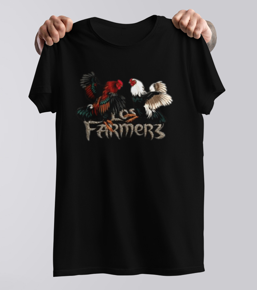 Rancho Humilde Los Farmerz Gallero Rooster T-Shirt