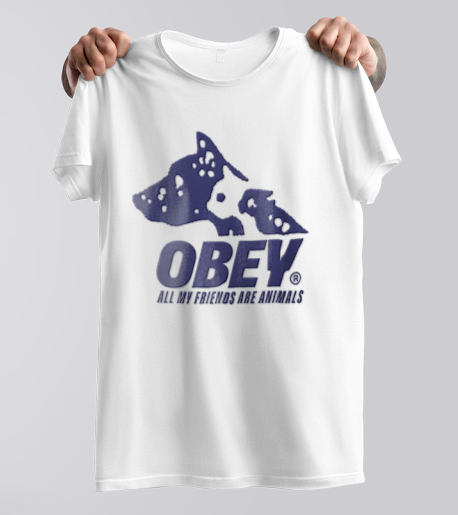 Obey All My Friends Are Animals Dog T-Shirt