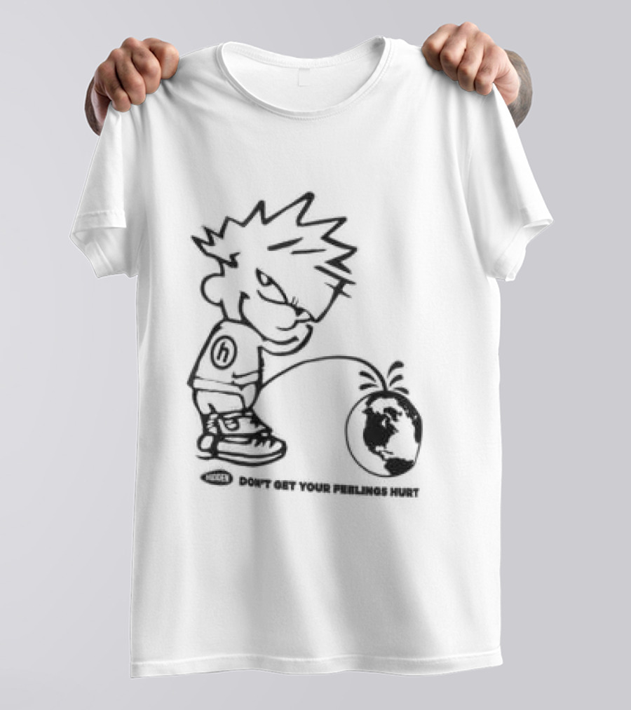 Hidden Store Don't Get Your Feelings Hurt Calvin Piss Cartoon T-Shirt