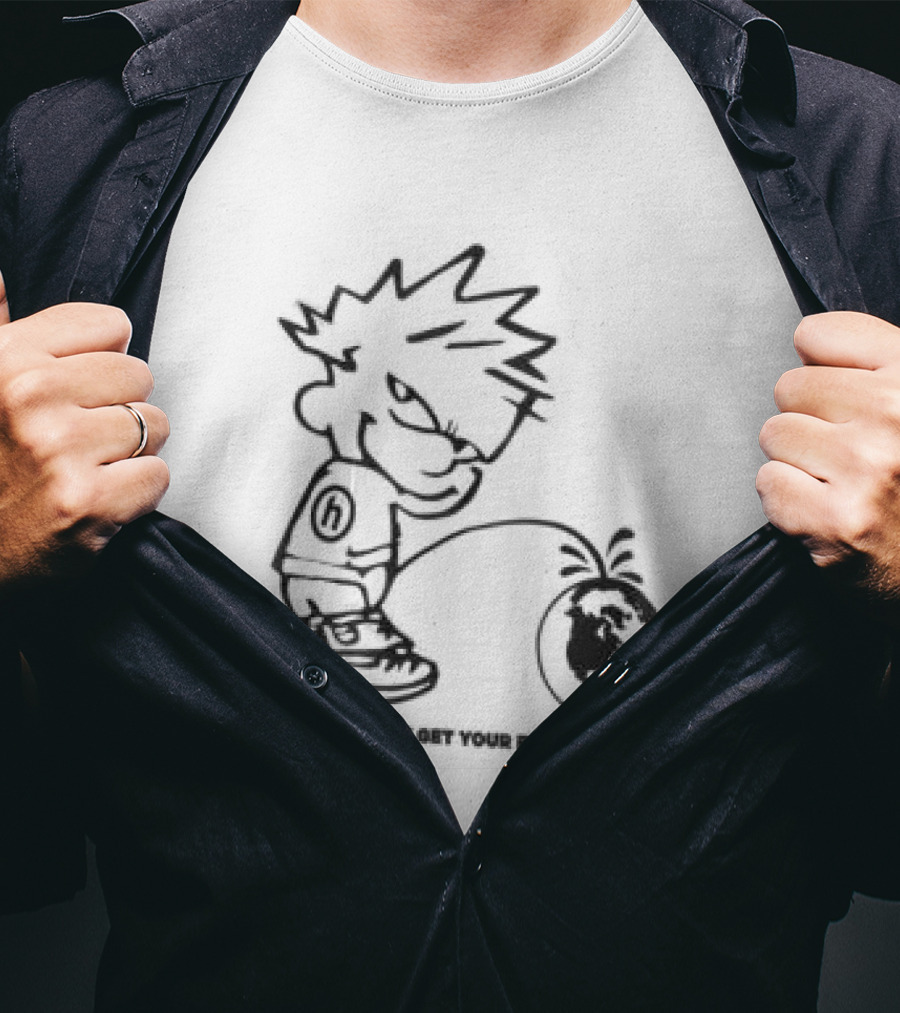 Hidden Store Don't Get Your Feelings Hurt Calvin Piss Cartoon T-Shirt