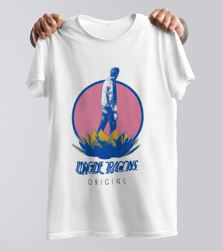 Imagine Dragons Origins Lotus Inverted Pink Circle T-Shirt