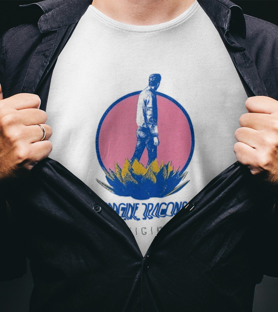 Imagine Dragons Origins Lotus Inverted Pink Circle T-Shirt