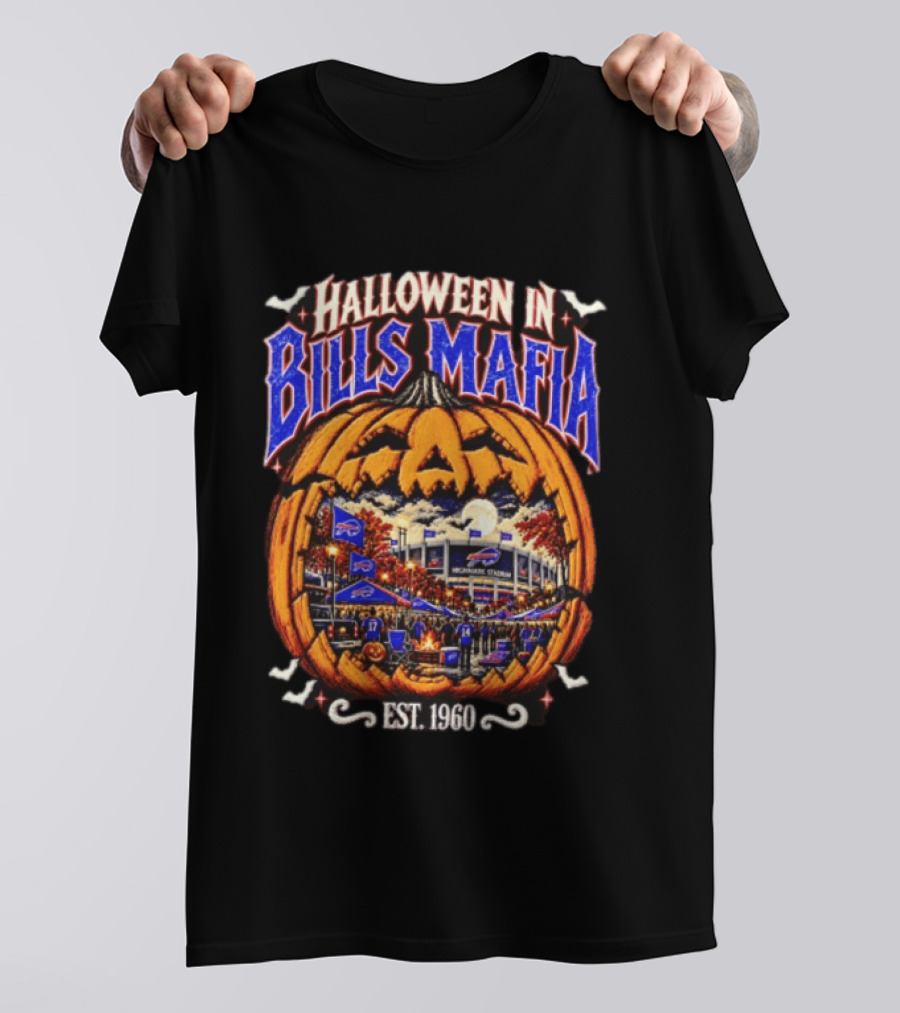 Halloween In Bills Mafia Buffalo Bills Highmark Stadium Est. 1960 T-Shirt