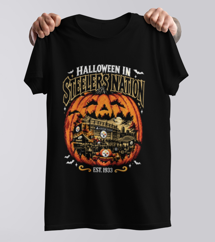 Halloween In Steelers Nation Pittsburgh Steelers Leo Raskowski 1933 Est. 1933 T-Shirt