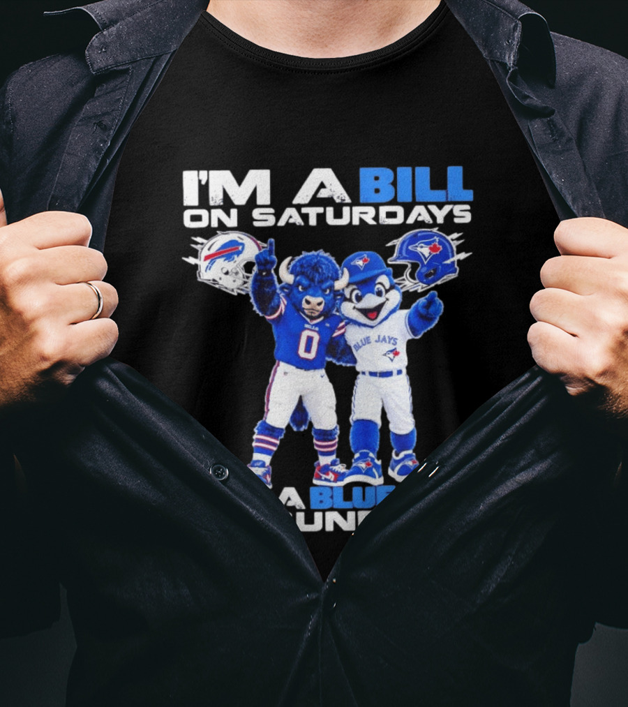 I'm A Bill On Saturdays And A Blue Jay On Sundays Buffalo Bills Blue Jays T-Shirt