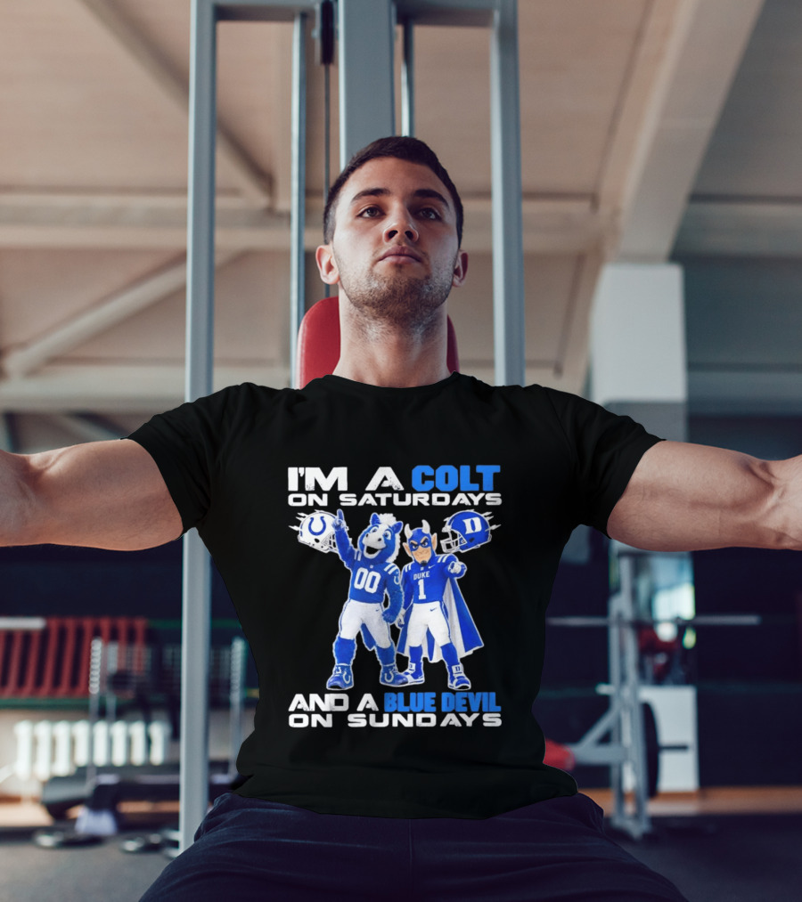 Indianapolis Colts Saturdays Duke Blue Devils Sundays Mascots T-Shirt