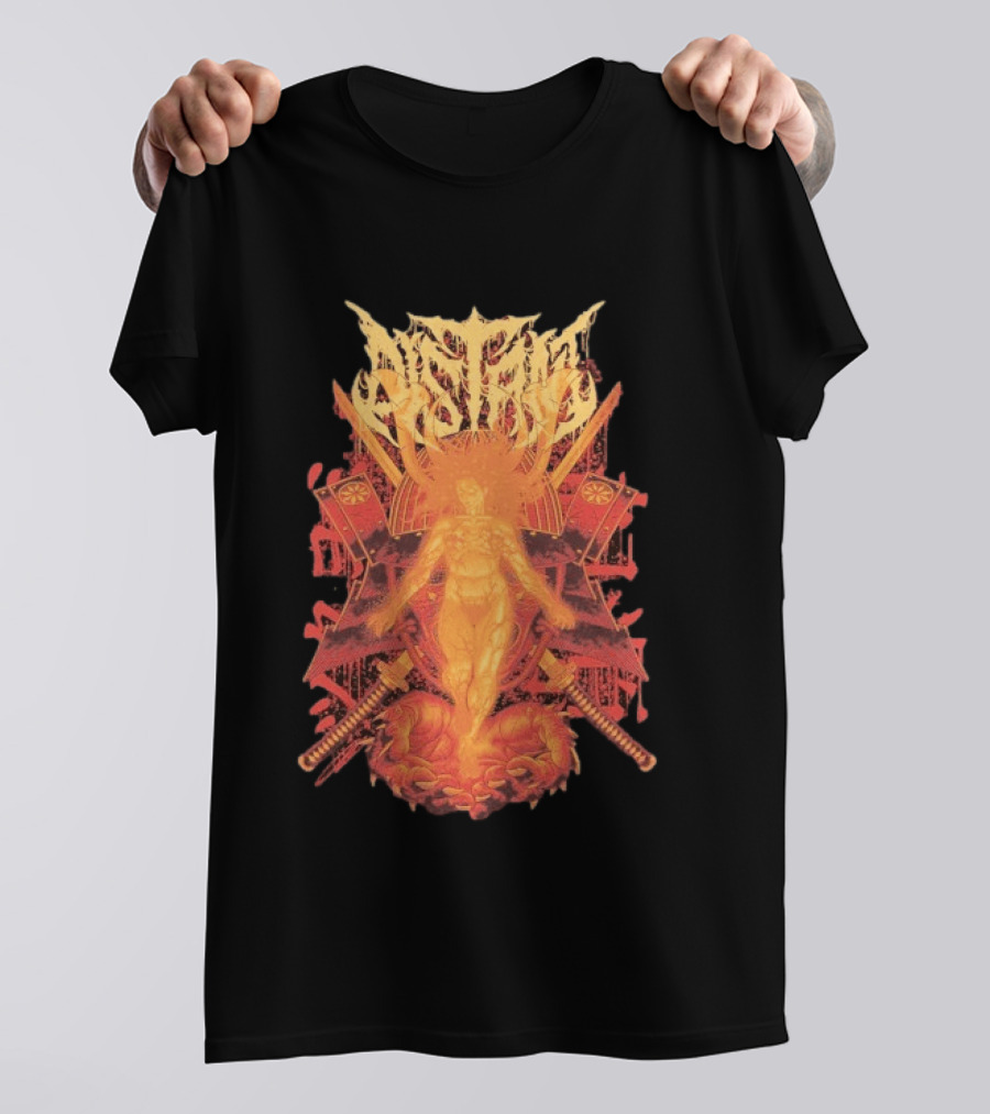 Distant Burning Daath Fiery Angelic Warrior And Swords With Flaming Sun Aesthetic T-Shirt