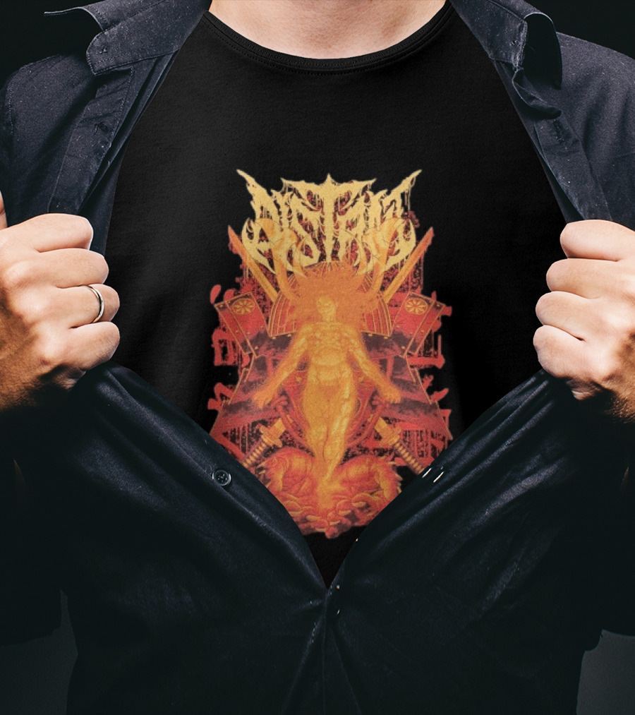 Distant Burning Daath Fiery Angelic Warrior And Swords With Flaming Sun Aesthetic T-Shirt