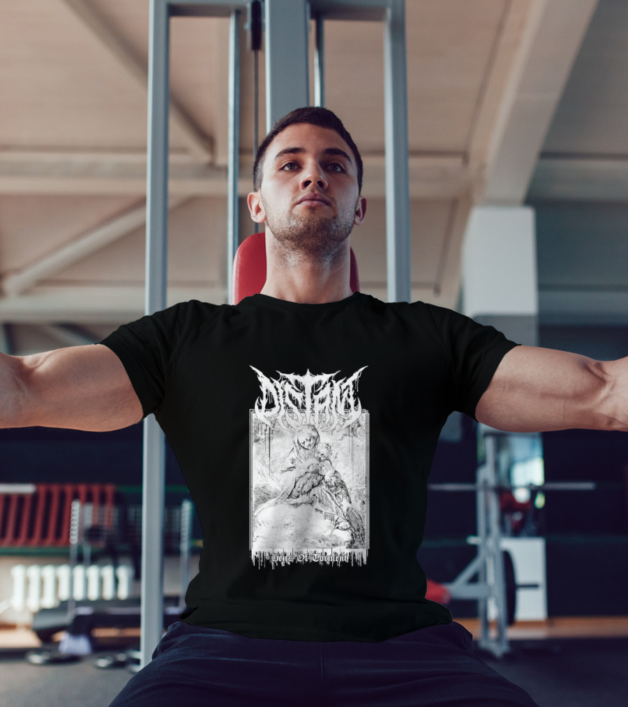 Distant Heirs Of Torment Angelic Figure Holding Sword Fantasy T-Shirt