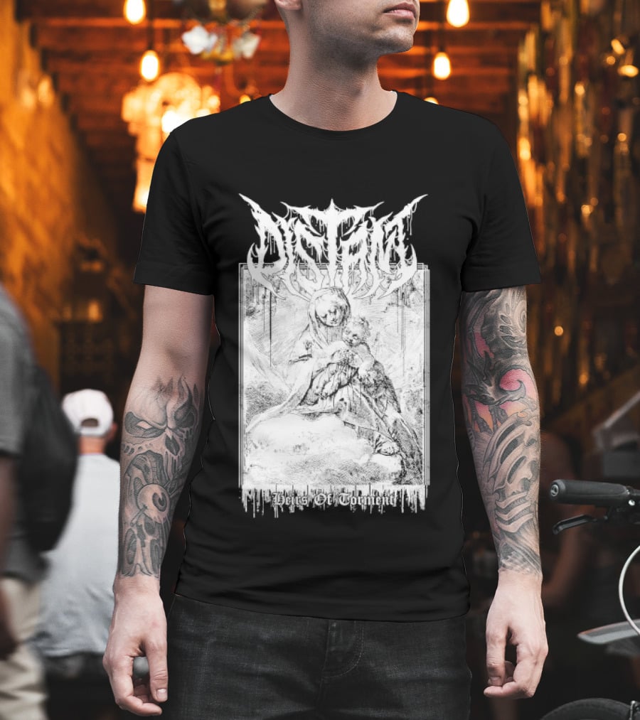 Distant Heirs Of Torment Angelic Figure Holding Sword Fantasy T-Shirt
