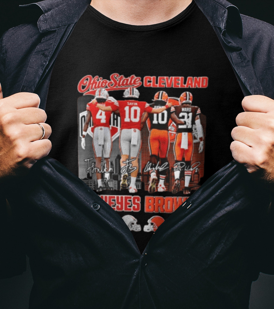 Ohio State Cleveland Buckeyes Browns J Smith Sayin Judkins Ward 4 10 10 21 Saturdays Sundays T-Shirt