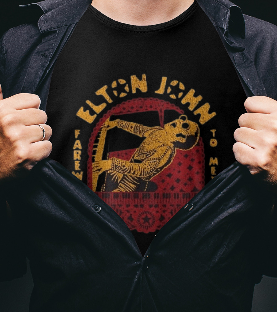 Elton John Farewell Yellow Brick Road Tour Concert Papel Picado T-Shirt