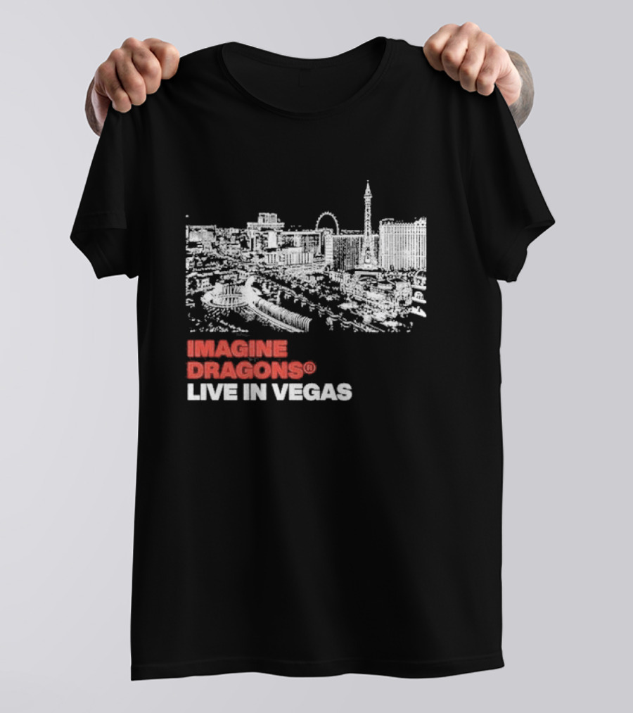 Imagine Dragons Live In Vegas Skyline Concert T-Shirt