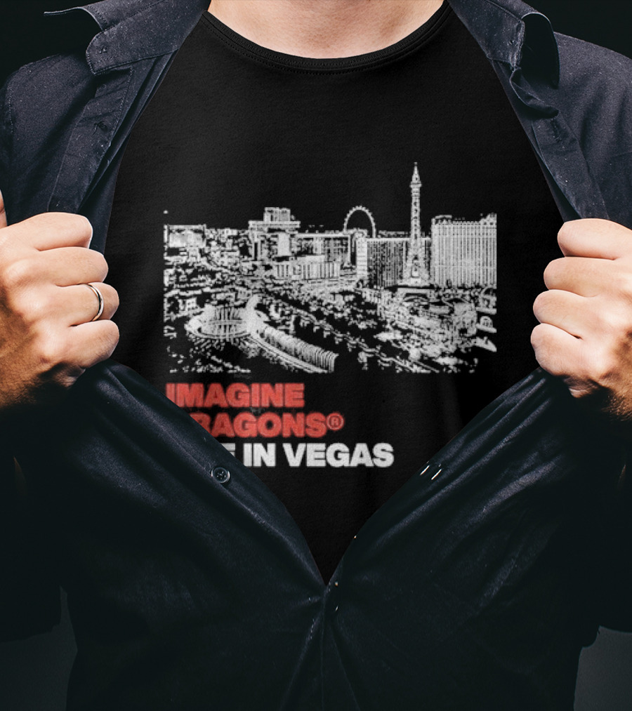 Imagine Dragons Live In Vegas Skyline Concert T-Shirt