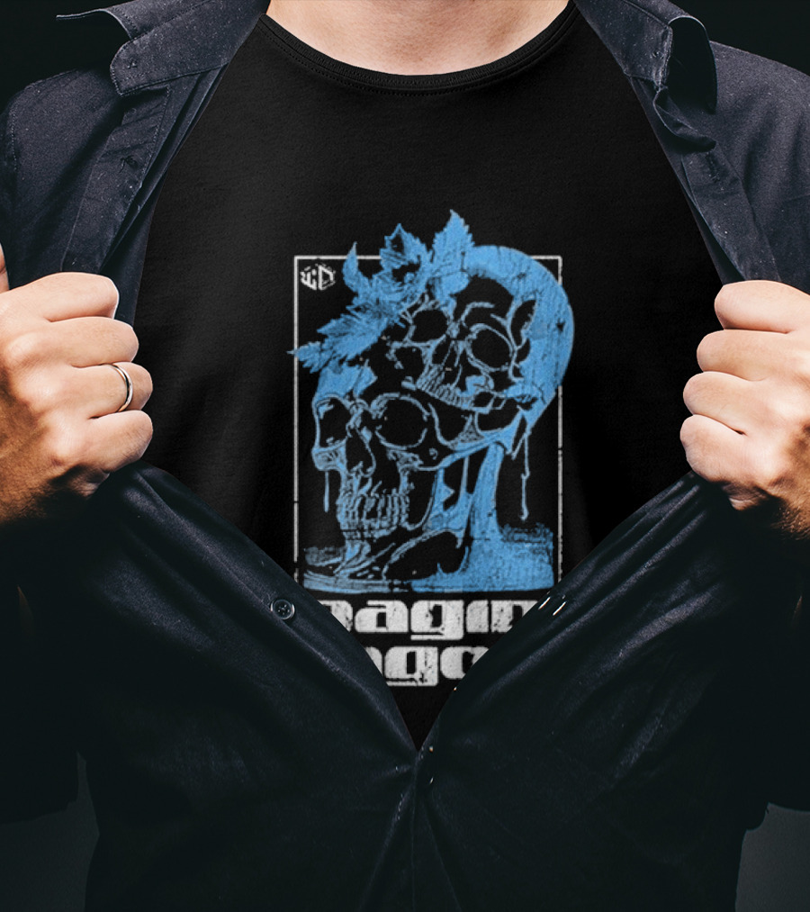 Imagine Dragons Melting Skull Blue T-Shirt