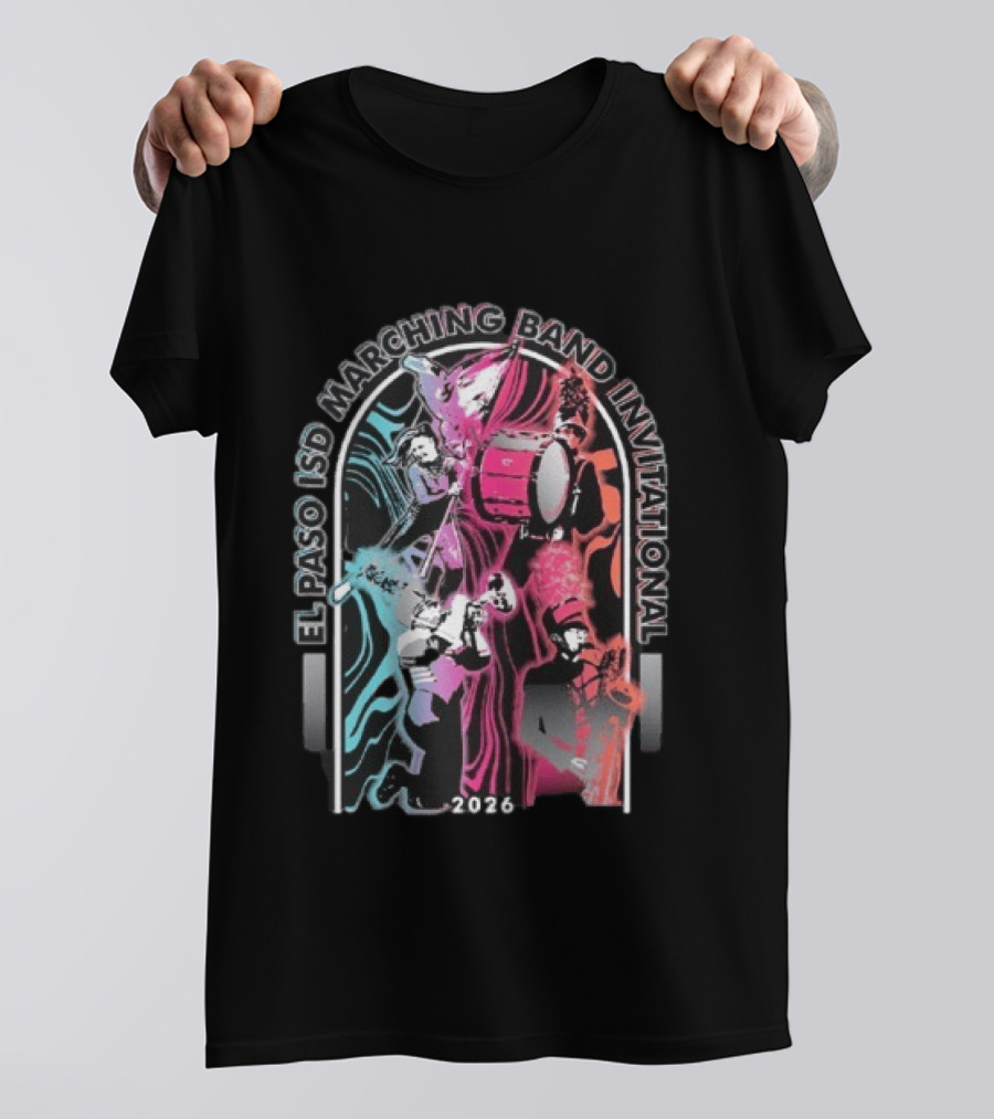 El Paso ISD Marching Band Invitational 2026 Music Performance Event T-Shirt
