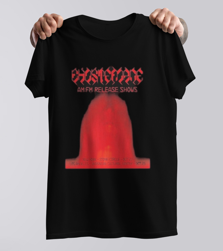 Ghostemane AM:FM Release Shows New York Stone Circle Oct 22 Los Angeles Ukrainian Cultural Center Oct 25 T-Shirt