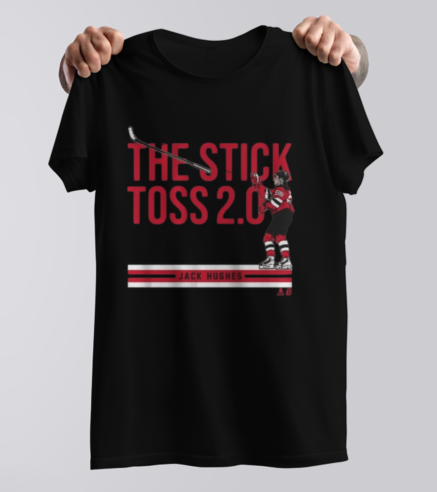 Jack Hughes The Stick Toss 2.0 Hockey Moment With Number 86 T-Shirt