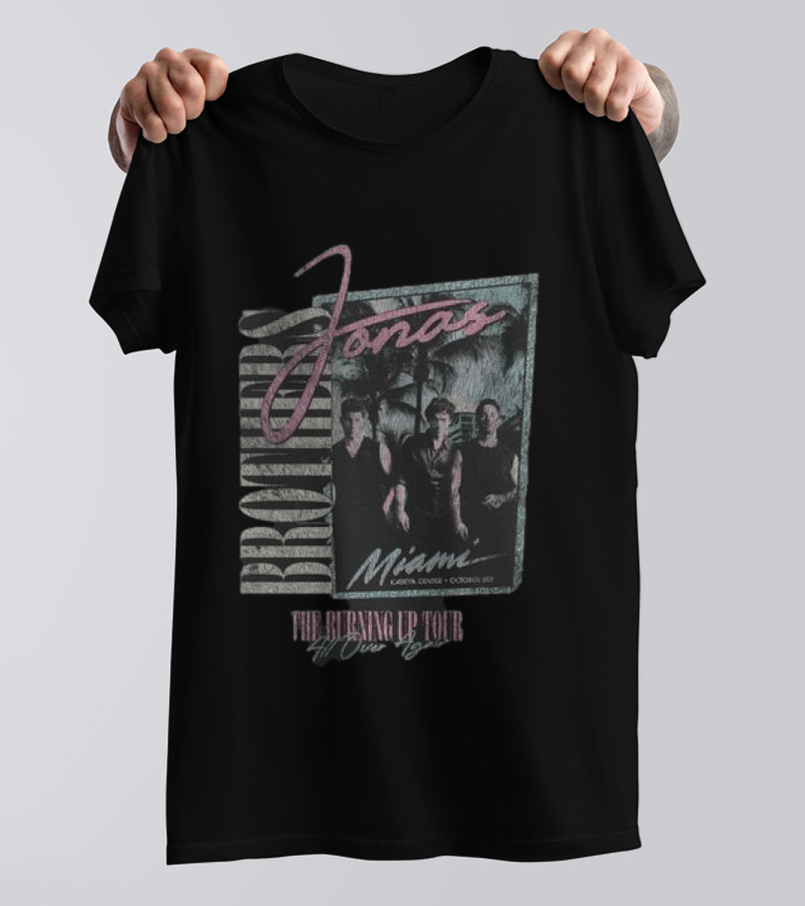 Jonas Brothers The Burning Up Tour Miami October Concert T-Shirt