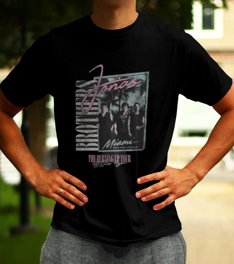 Jonas Brothers The Burning Up Tour Miami October Concert T-Shirt