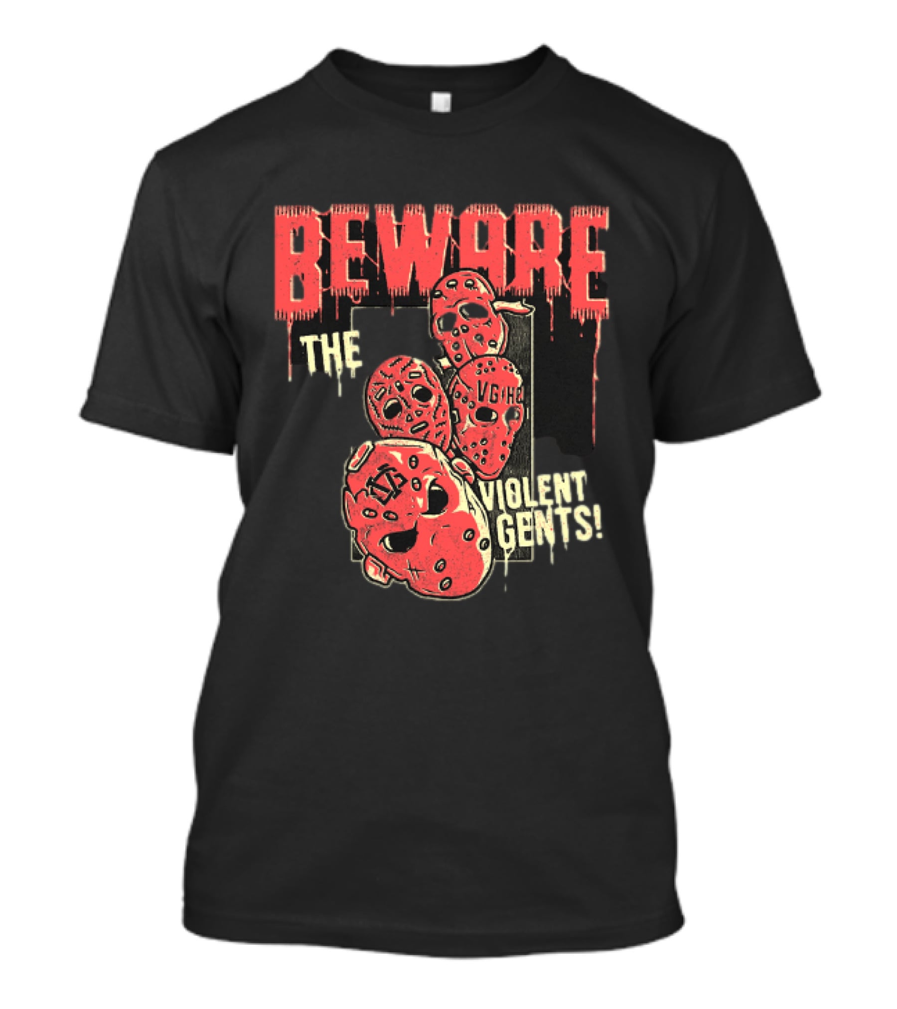 Beware The Violent Gents Hockey Masks VGHC T-Shirt