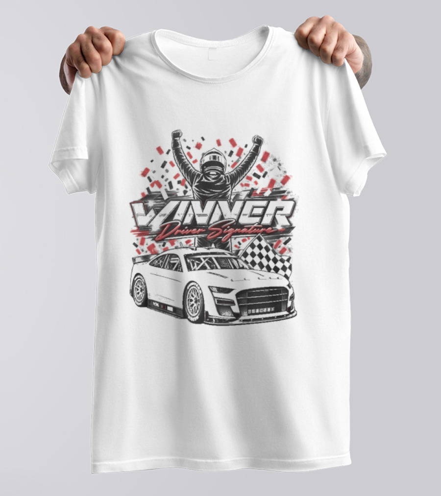 Chase Briscoe South Point 400 Race Winner Driver Signature Victory Car Roses T-Shirt