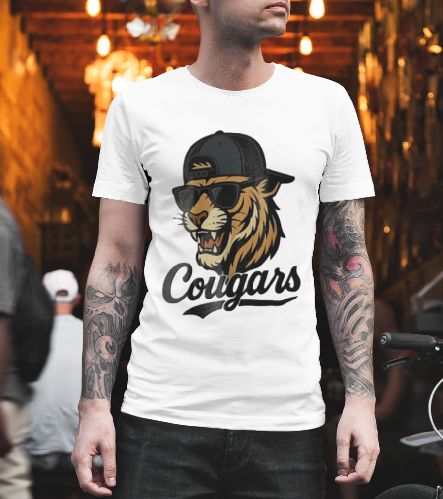 Cougars Tiger Sunglasses Baseball Cap Swagger T-Shirt