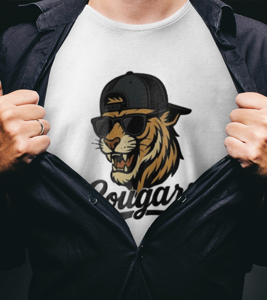 Cougars Tiger Sunglasses Baseball Cap Swagger T-Shirt