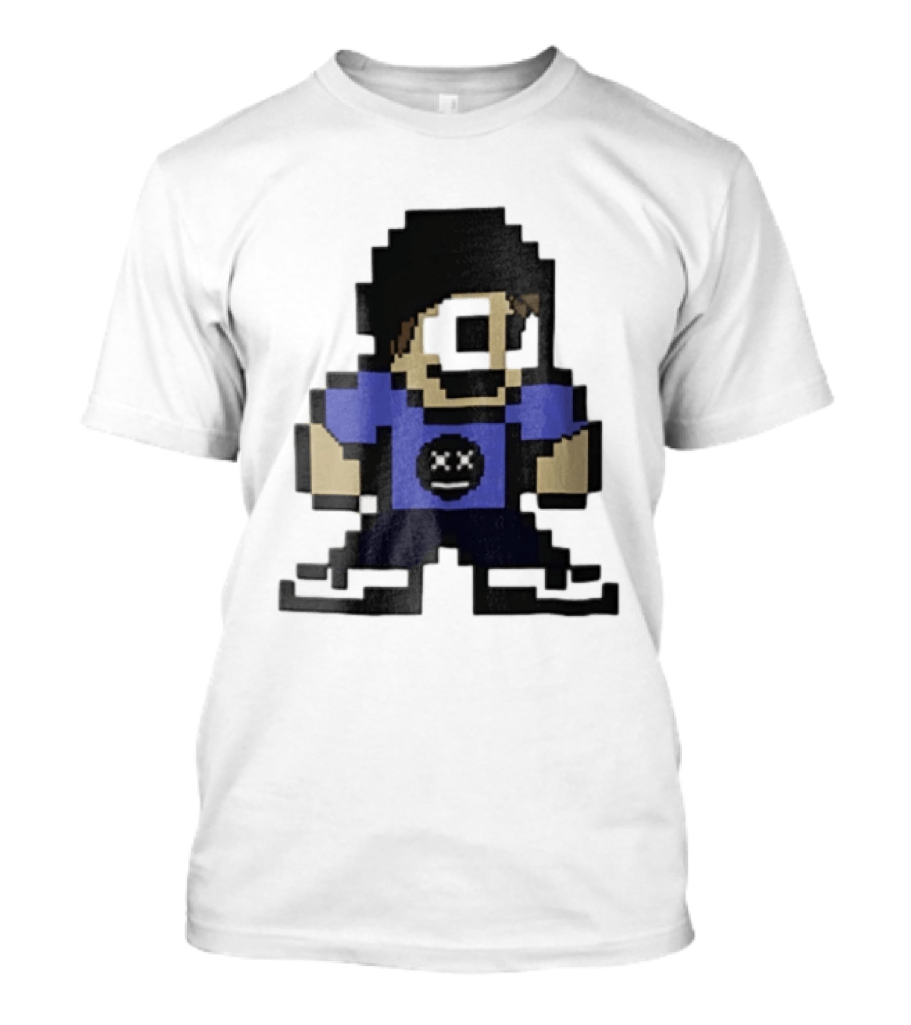 Eddsworld Tom Pixel Art With Black Beanie And Blue T-Shirt