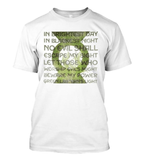Heroes Villains Store Green Lantern's Oath In Brightest Day In Blackest Night No Evil Shall Escape Green Lantern's Light T-Shirt