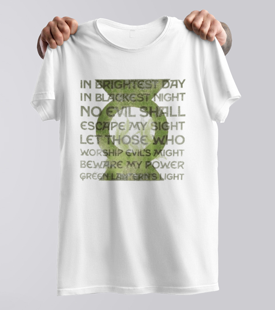Heroes Villains Store Green Lantern's Oath In Brightest Day In Blackest Night No Evil Shall Escape Green Lantern's Light T-Shirt