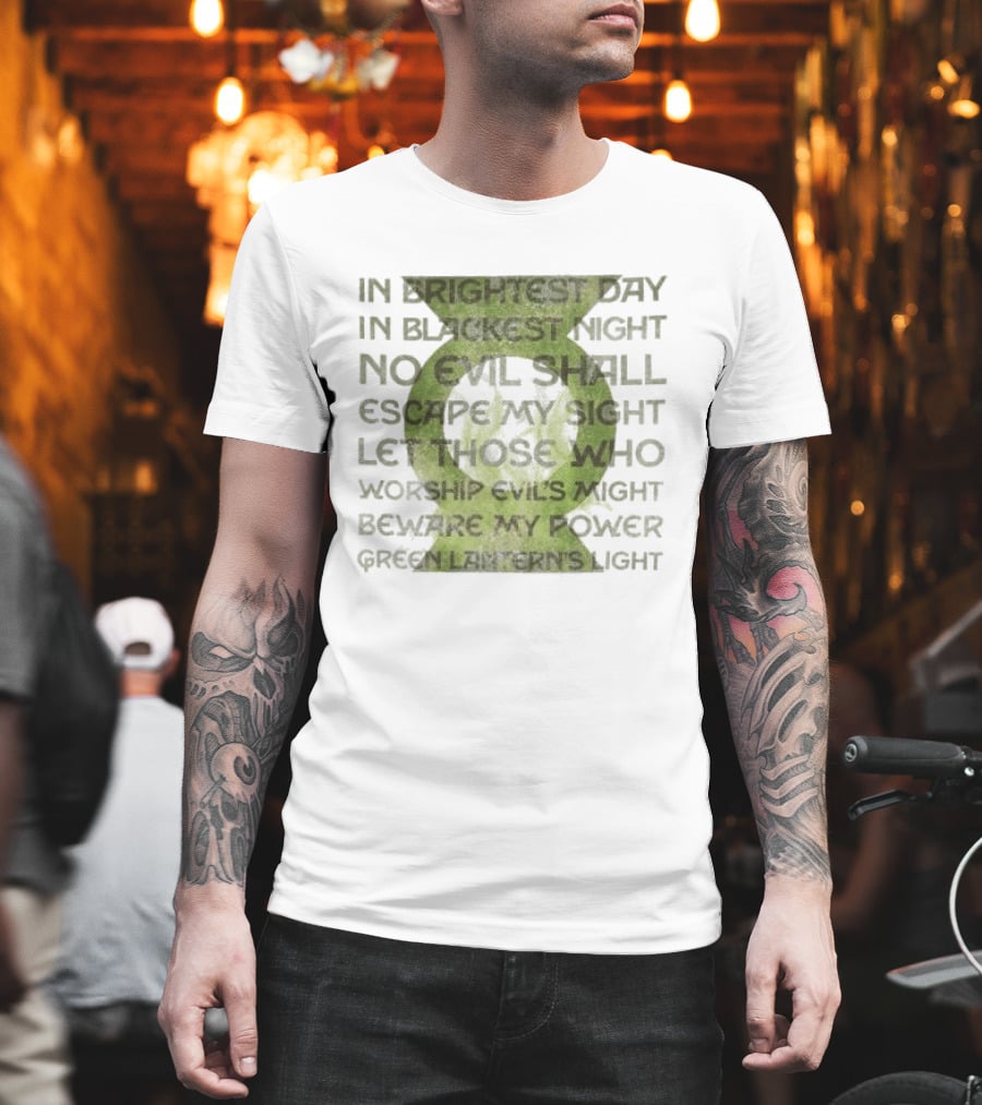 Heroes Villains Store Green Lantern's Oath In Brightest Day In Blackest Night No Evil Shall Escape Green Lantern's Light T-Shirt