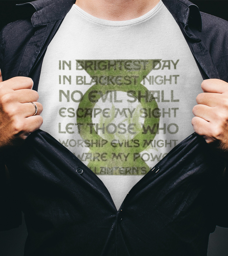 Heroes Villains Store Green Lantern's Oath In Brightest Day In Blackest Night No Evil Shall Escape Green Lantern's Light T-Shirt
