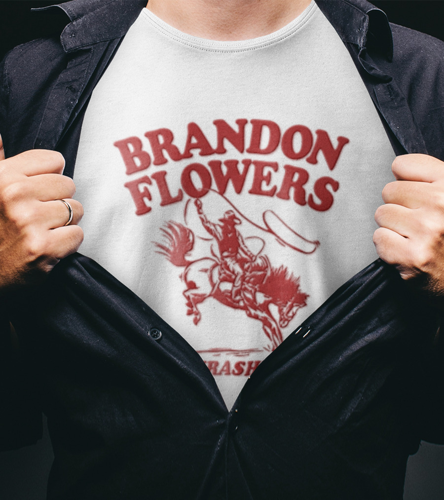 Brandon Flowers Kansas City Chiefs 24 Cowboy Riding Bucking Horse Lasso T-Shirt
