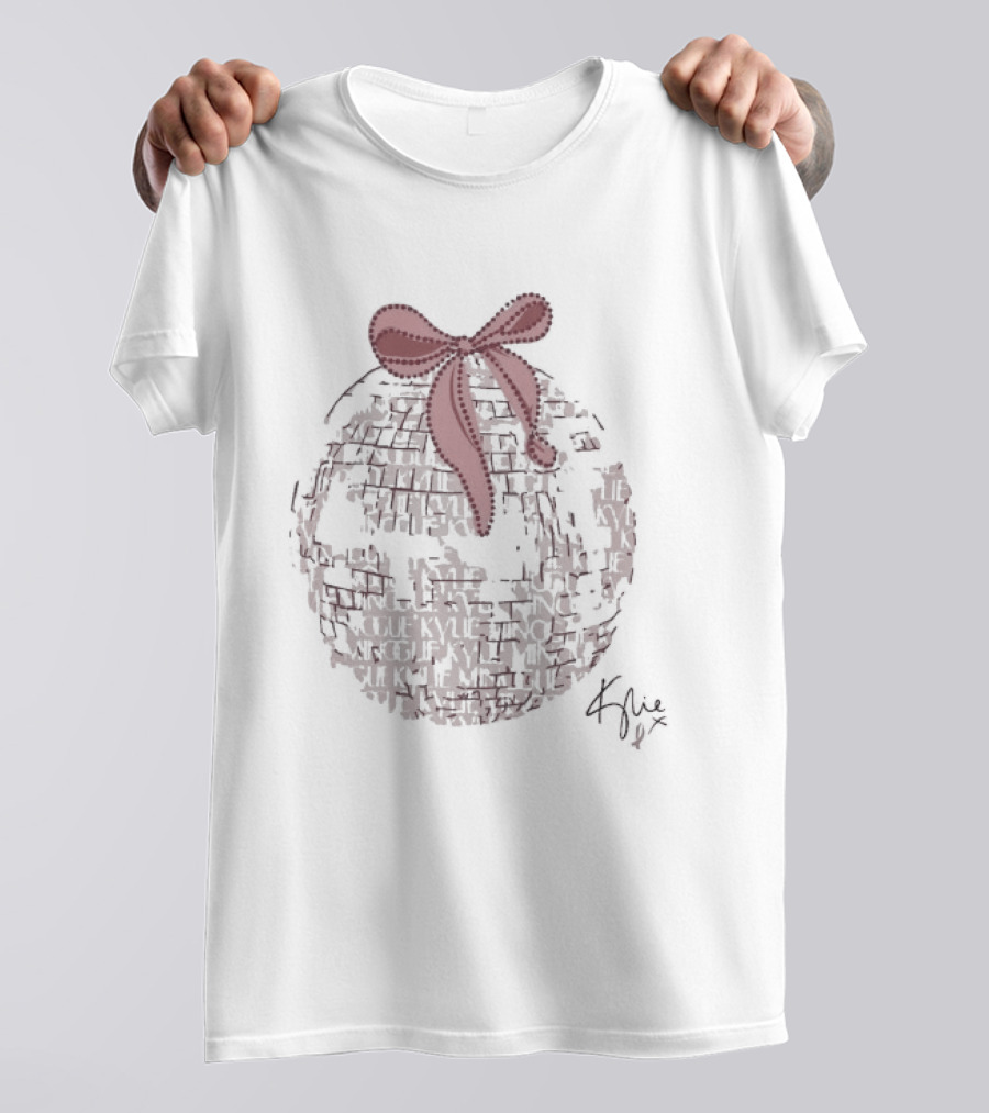 Kylie Minogue Tickled Red Ribbon Disco Text Balloon T-Shirt