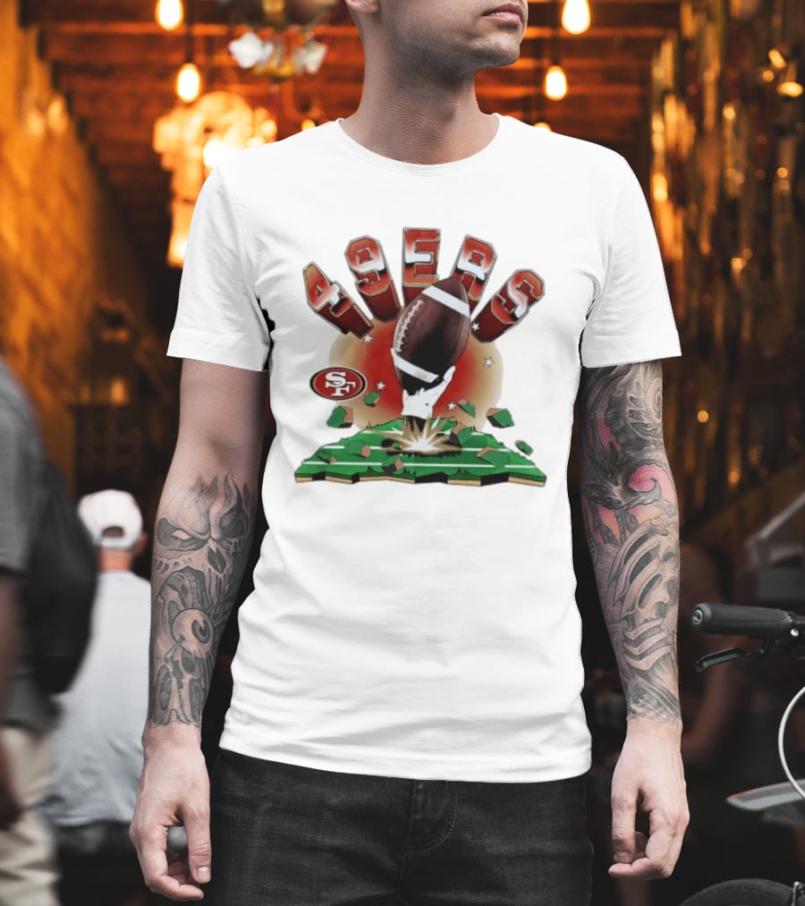 San Francisco 49ers Explosive Football 2026 Clubhouse T-Shirt