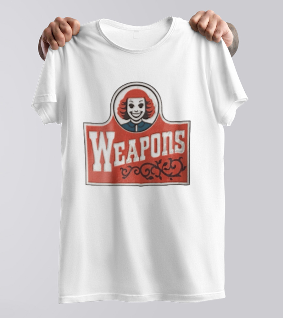 Weapons Little Audrey Face Red Whimsical Playful T-Shirt