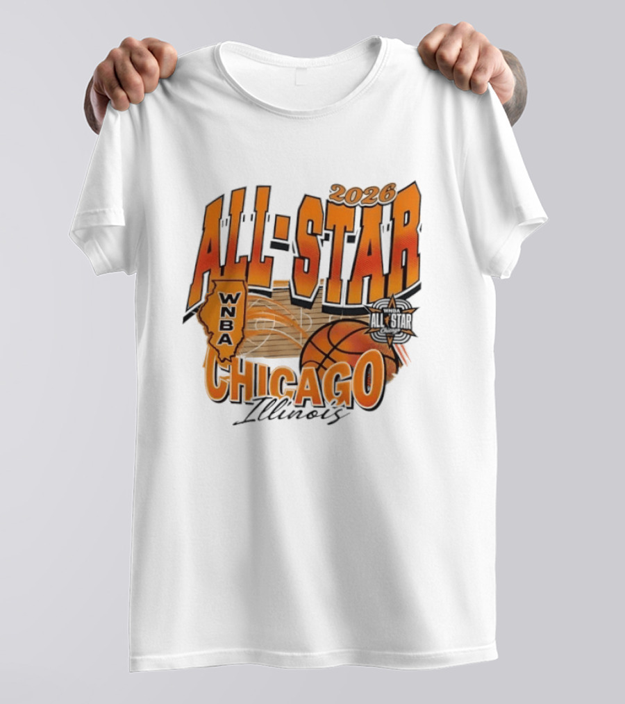 WNBA All Star 2026 Chicago Illinois Basketball Event T-Shirt