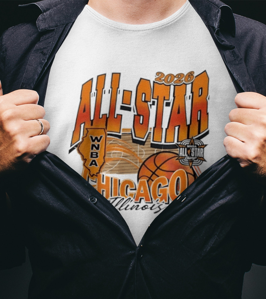 WNBA All Star 2026 Chicago Illinois Basketball Event T-Shirt