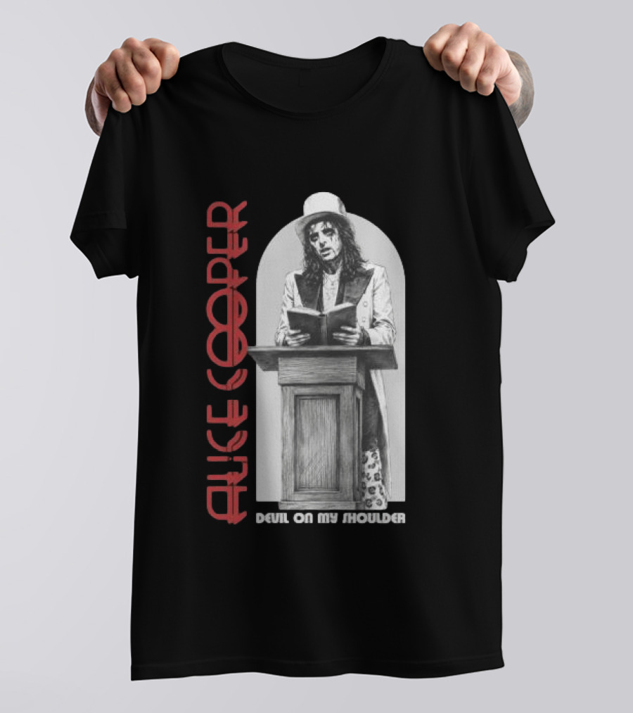Alice Cooper Devil On My Shoulder Classic Rock Merchandise T-Shirt