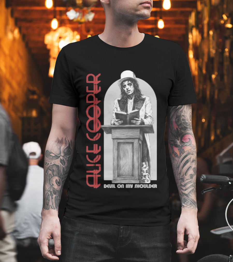 Alice Cooper Devil On My Shoulder Classic Rock Merchandise T-Shirt