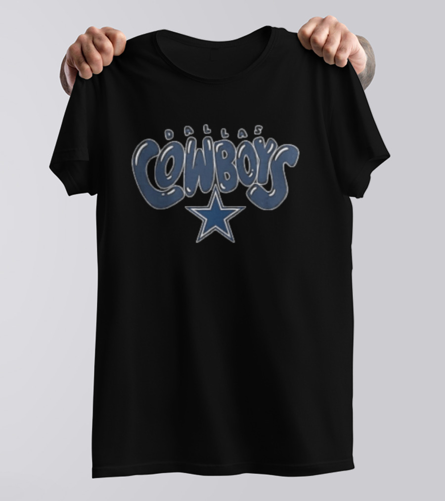 Dallas Cowboys Bubble Lettering Star T-Shirt