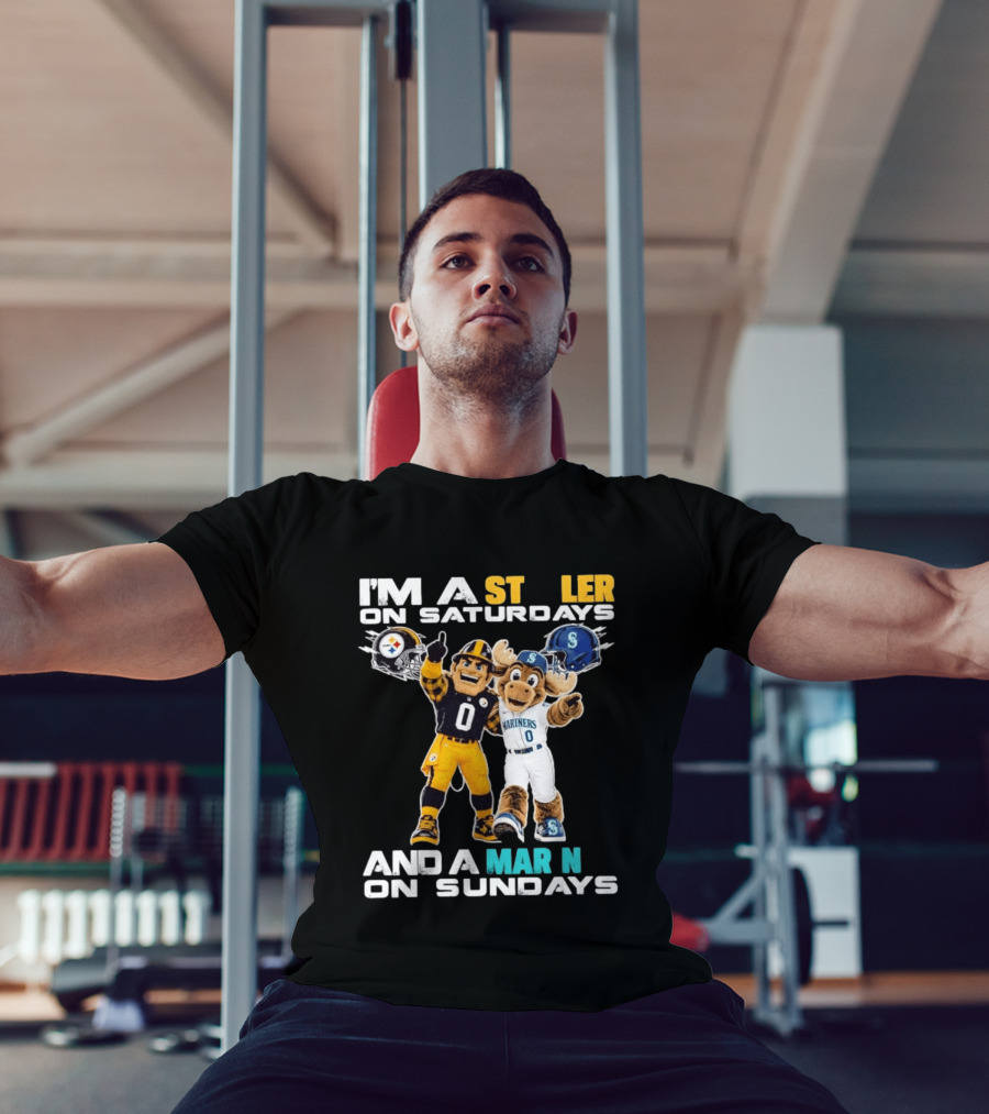 I'm A Steelers Fan On Saturdays And A Mariners Supporter On Sundays With Mascots T-Shirt