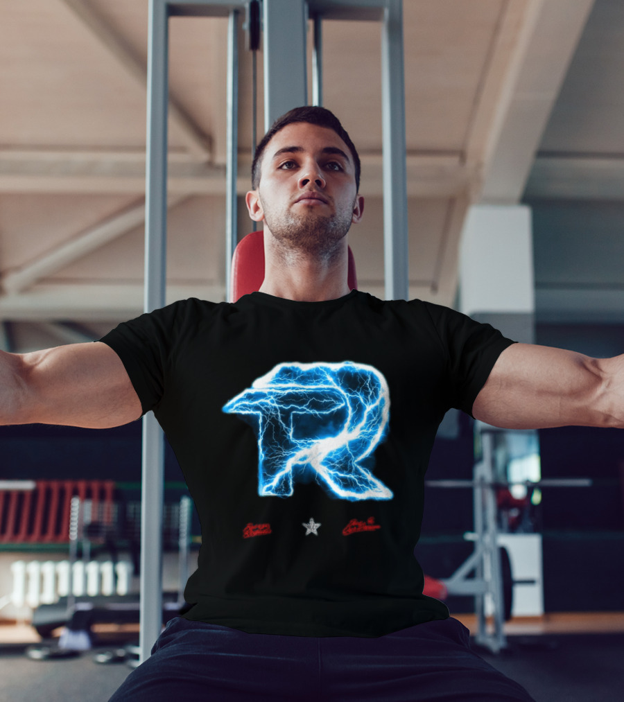 Fuerza Regida Lightning R Blue Electric Energy T-Shirt