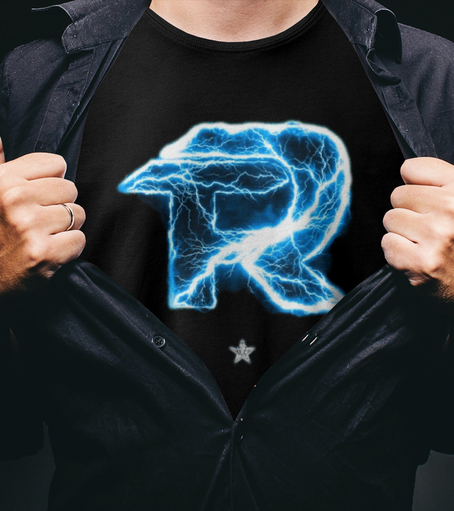 Fuerza Regida Lightning R Blue Electric Energy T-Shirt