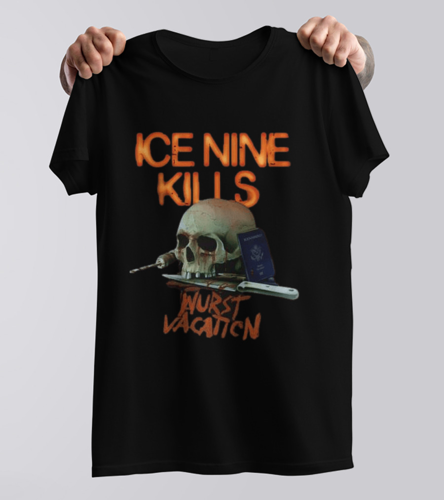 Ice Nine Kills Skull Passport Wurst Vacation T-Shirt