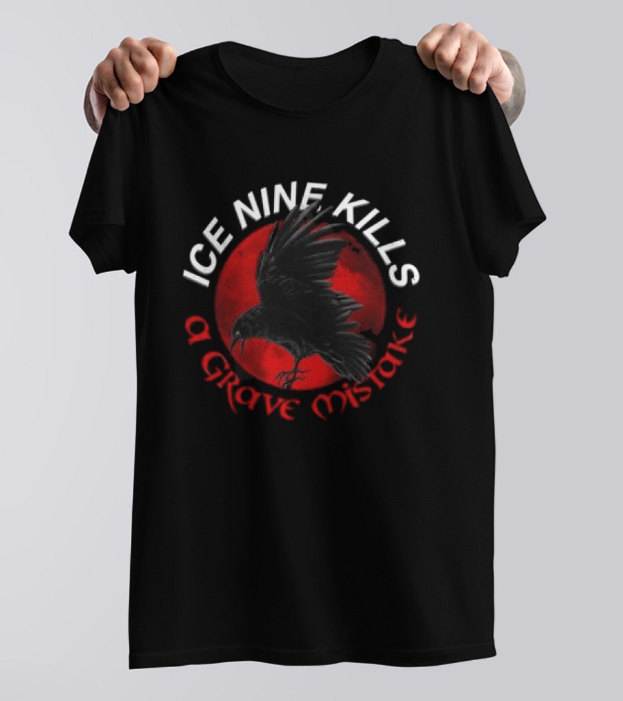 Ice Nine Kills A Grave Mistake Raven Red Circle T-Shirt