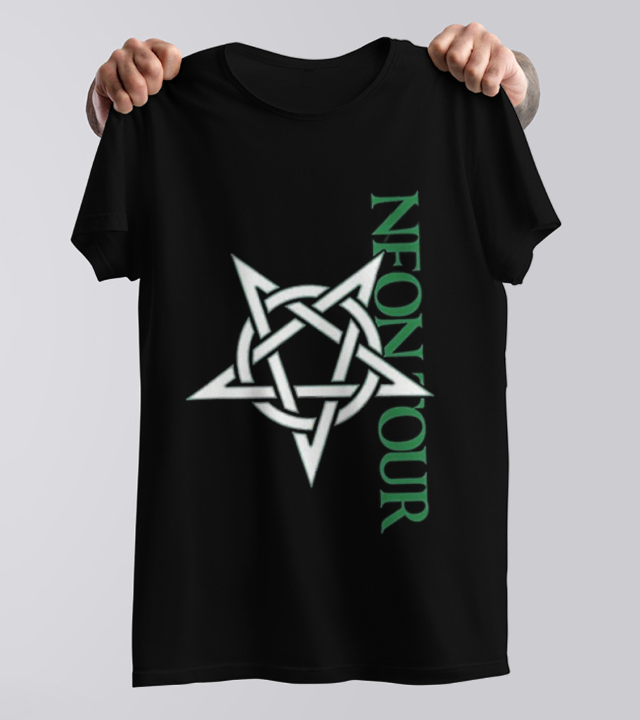 Neon Tour Interscope Store Face Burn Star T-Shirt
