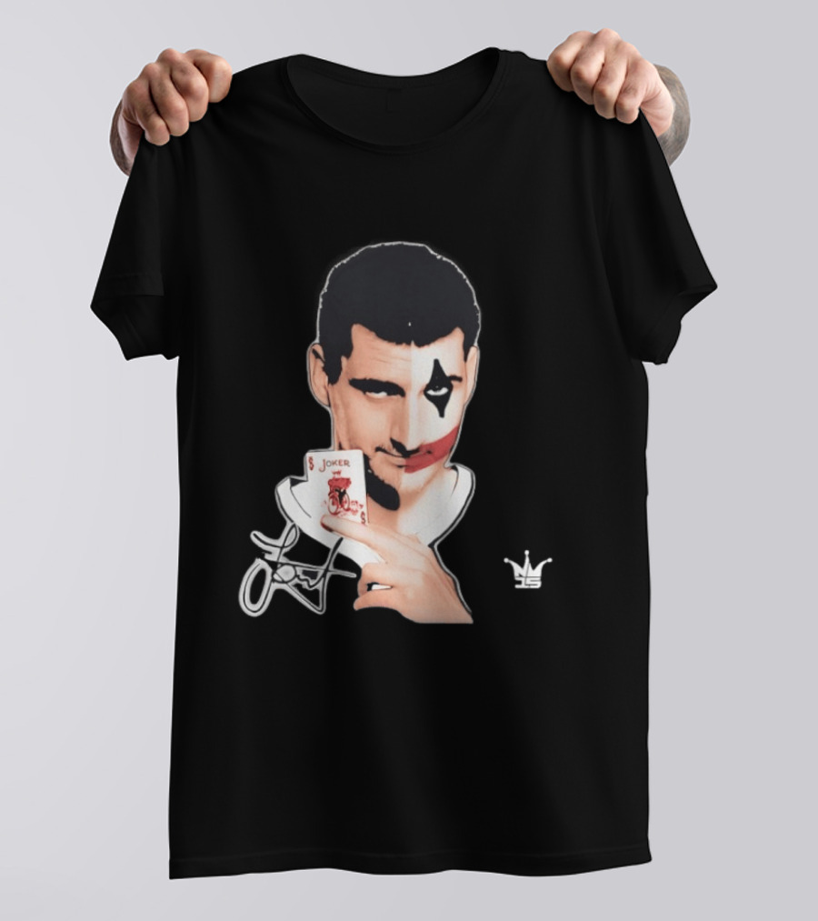 Joker Face Nikola Jokic Playing Card Denver Nuggets T-Shirt